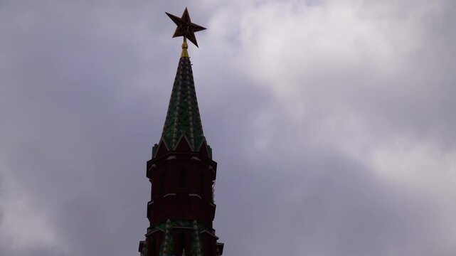 Water Tower (Sviblova, formerly Svirlova) is south-western corner tower of Moscow Kremlin. Located on corner of Kremlin Embankment and Alexander Garden near Moskva River, Russia.
