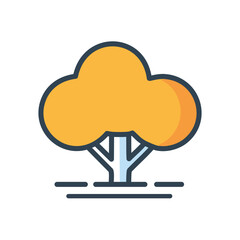 Tree icon illustration. Simple and colorful tree icon illustration representing nature and growth. Perfect for website design, apps, and presentations.