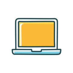 Laptop icon illustration. Simple laptop icon with colorful design. Perfect for web, app, or graphic design projects.