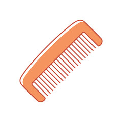 Hair comb icon. Simple illustration of a plastic hair comb, perfect for use in design projects.