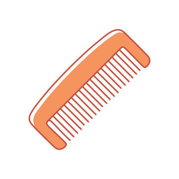 recommend clip art: Hair comb icon. Simple illustration of a plastic hair comb, perfect for use in design projects.
