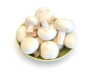 A sections of mushroom on white