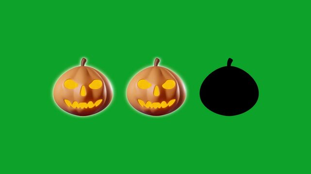 Animation graphics pumpkin of life in the game. Game over concept.