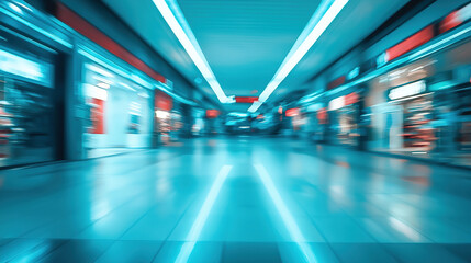 Fototapeta premium Abstract blur modern shopping mall interior background