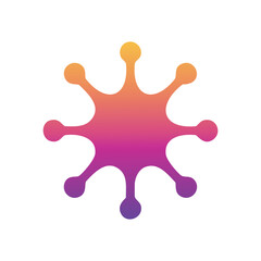 Abstract colorful starburst. Abstract starburst graphic with bright pink and orange gradient. Great for web and graphic design projects.