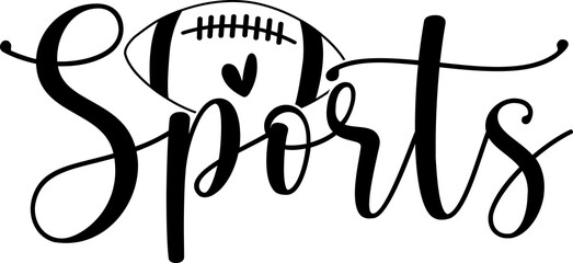 Sports typography clip art design on plain white transparent isolated background for card, shirt, hoodie, sweatshirt, apparel, card, tag, mug, icon, poster or badge