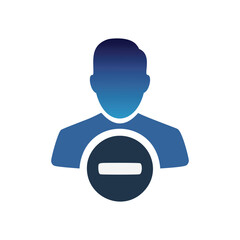 User account disabled. Blue user icon with a minus sign indicating a disabled profile or account.