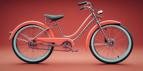Fototapeta premium Elegant Red Antique Bike