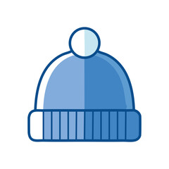 Blue knit beanie. Blue knitted beanie with a pom pom on top. Perfect for winter.