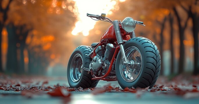 Cool Custom Motorbike with a Unique Design, Combining the Styles of a Minibike and a Motocycle