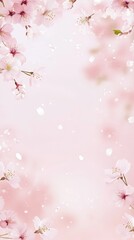 Soft pink cherry blossoms