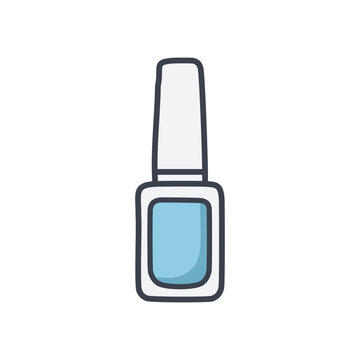 recommend clip art: Nail polish bottle. Simple cartoon style illustration of a nail polish bottle. Ideal for beauty and fashion related projects.