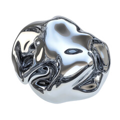 Abstract silver blob