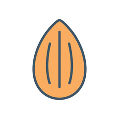 Almond nut icon. Simple almond nut icon, perfect for branding, packaging, and website design.
