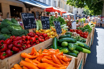 A close-up of the vibrant stalls at Arlesâ€™ weekly market, featuring bright vegetables, fragrant spices, and handmade crafts