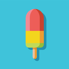 Minimalistic popsicle vector art.