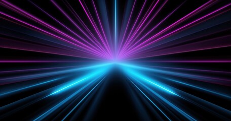 A vibrant digital illustration showcasing beams of light radiating from a central point, creating a dynamic visual effect.