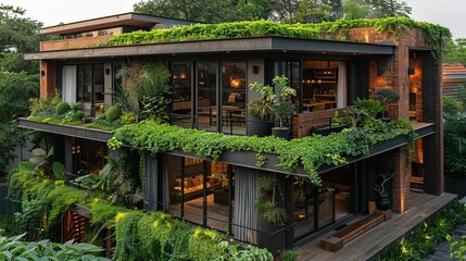 tropical house in the jungle Rooftop rainwater harvesting system urban water conser 