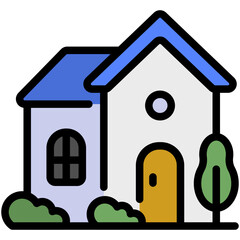 house filled line icon