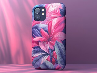 Personalized smartphone case with custom design, tech gift, 3D illustration