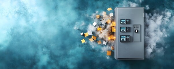 Boxes Exploding from a Vault.