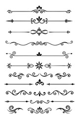 Elegant divider ornaments vector illustration featuring intricate designs perfect for borders, invitations, and decorative projects.