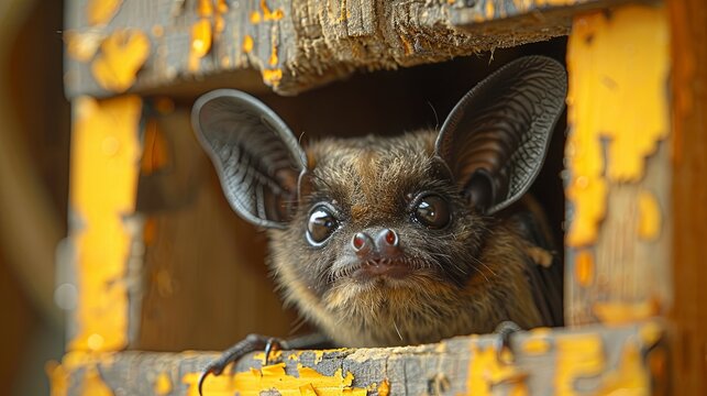 bat in the window Project to install bat houses in the city Natural insect extermination project