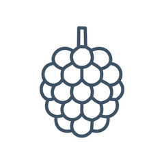 Blackberry icon. Simple line drawing of a blackberry, perfect for branding or design projects.