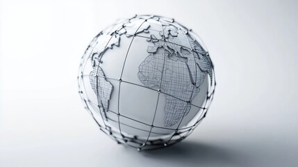 Global network concept. World map. Business strategy.