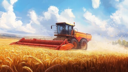 Obraz premium Wheat reaper