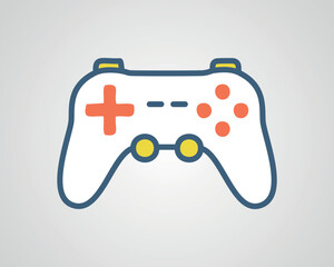 Minimalist Game Controller Icon | Flat Design Vector Illustration