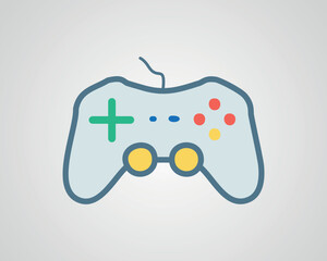 Minimalist Game Controller Icon | Flat Design Vector Illustration