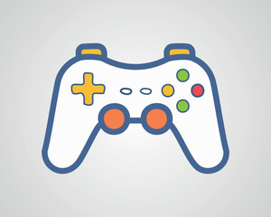 Minimalist Game Controller Icon | Flat Design Vector Illustration