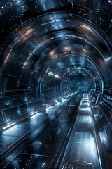 Naklejka premium Futuristic urban art gallery