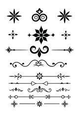 Elegant divider ornaments vector illustration featuring intricate designs perfect for borders, invitations, and decorative projects.