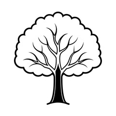 Tree silhouette vector icon illustration