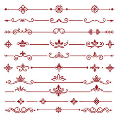 Elegant divider ornaments vector illustration featuring intricate designs perfect for borders, invitations, and decorative projects.