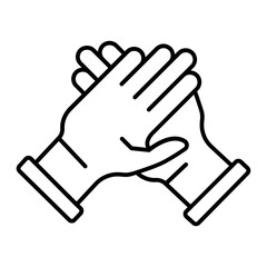 Obraz premium Handgesture outline icon