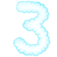 Cloud alphabet, Artificial letters sky fluffy