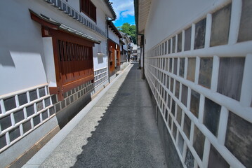 岡山県の倉敷市にある倉敷美観地区にて