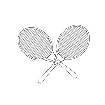 recommend clip art: Tennis racket illustration. Sport club item or symbol.
