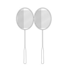 Tennis racket illustration. Sport club item or symbol.