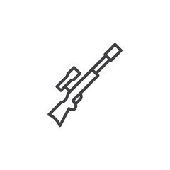 Sniper Rifle line icon