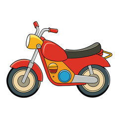 Motorcycle Vector Logo Cartoon Style Illustration isolated on white background