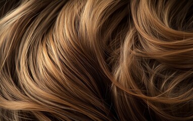 Naklejka premium Long and beauty woman hair texture background wallpaper. Wave and shiny well-groomed hair. 