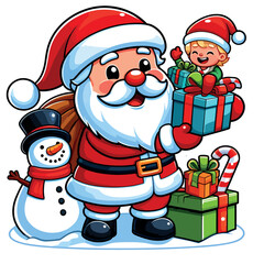 cute illustration of santa claus
