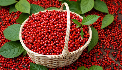 Panier de baies rouges fra&icirc;ches