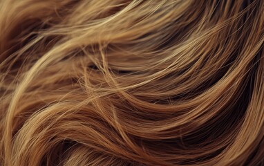 Naklejka premium Long and beauty woman hair texture background wallpaper. Wave and shiny well-groomed hair. 