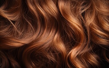 Fototapeta premium Long and beauty woman hair texture background wallpaper. Wave and shiny well-groomed hair. 