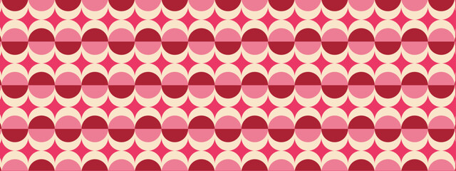 50s Mid Century Modern Seamless Pattern, Vector Pattern